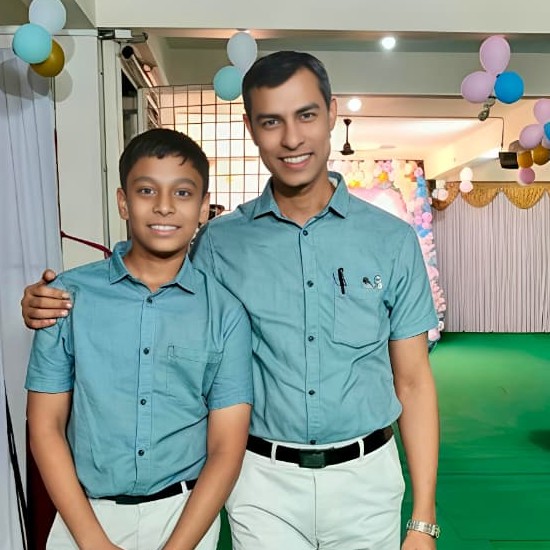 Mr. Sasi with his son Kushal